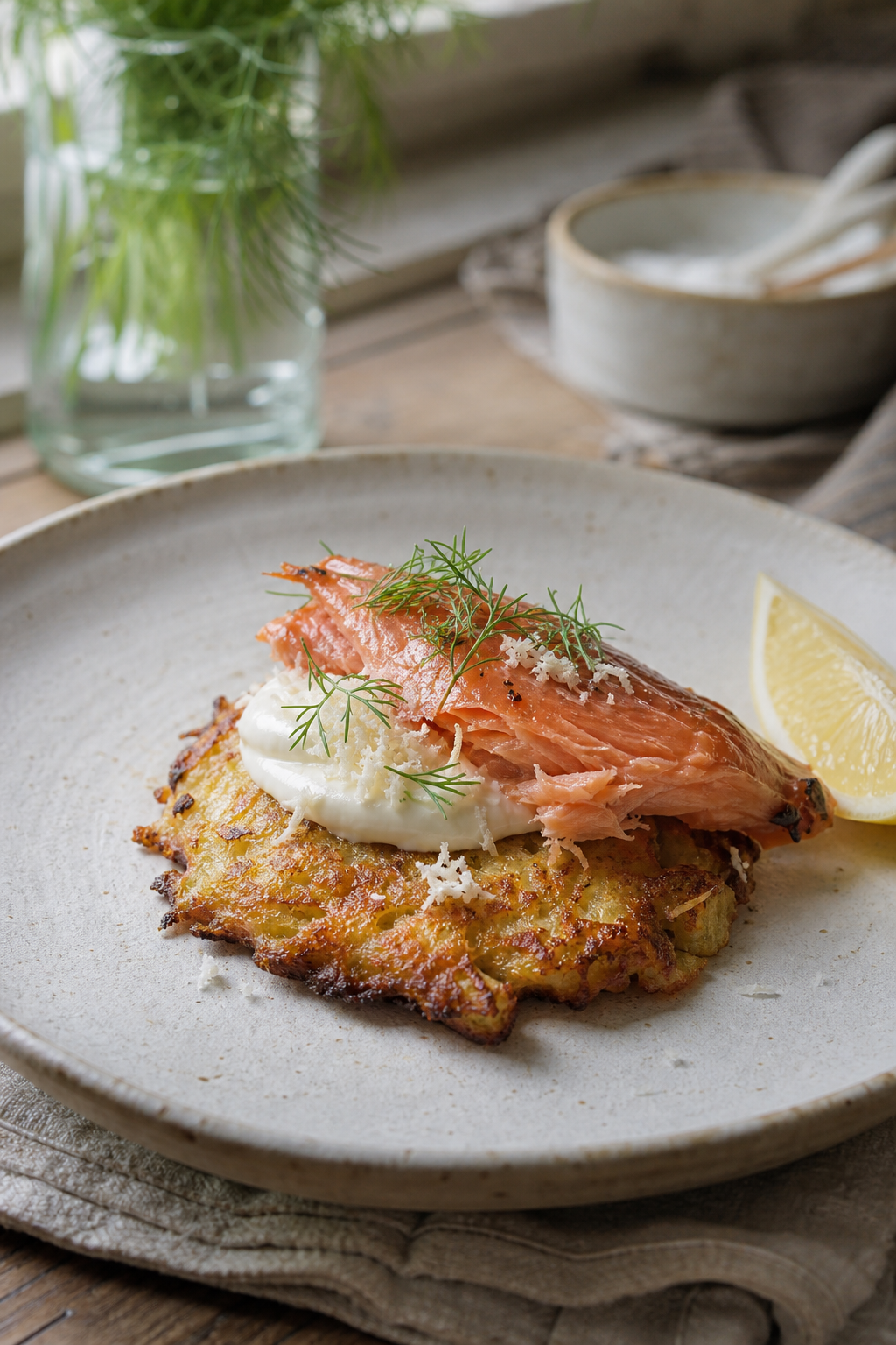 Little Potato Cakes with Hot-Smoked Trout